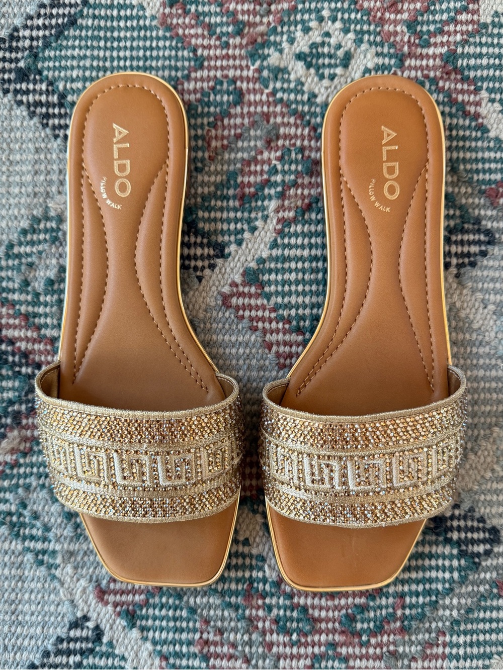 ALDO Gold Slide Sandals